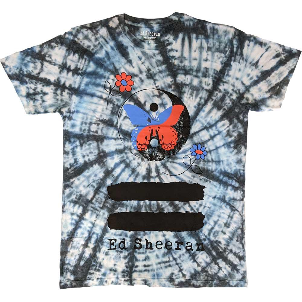 White - Front - Ed Sheeran Unisex Adult Yin Yang Butterfly T-Shirt