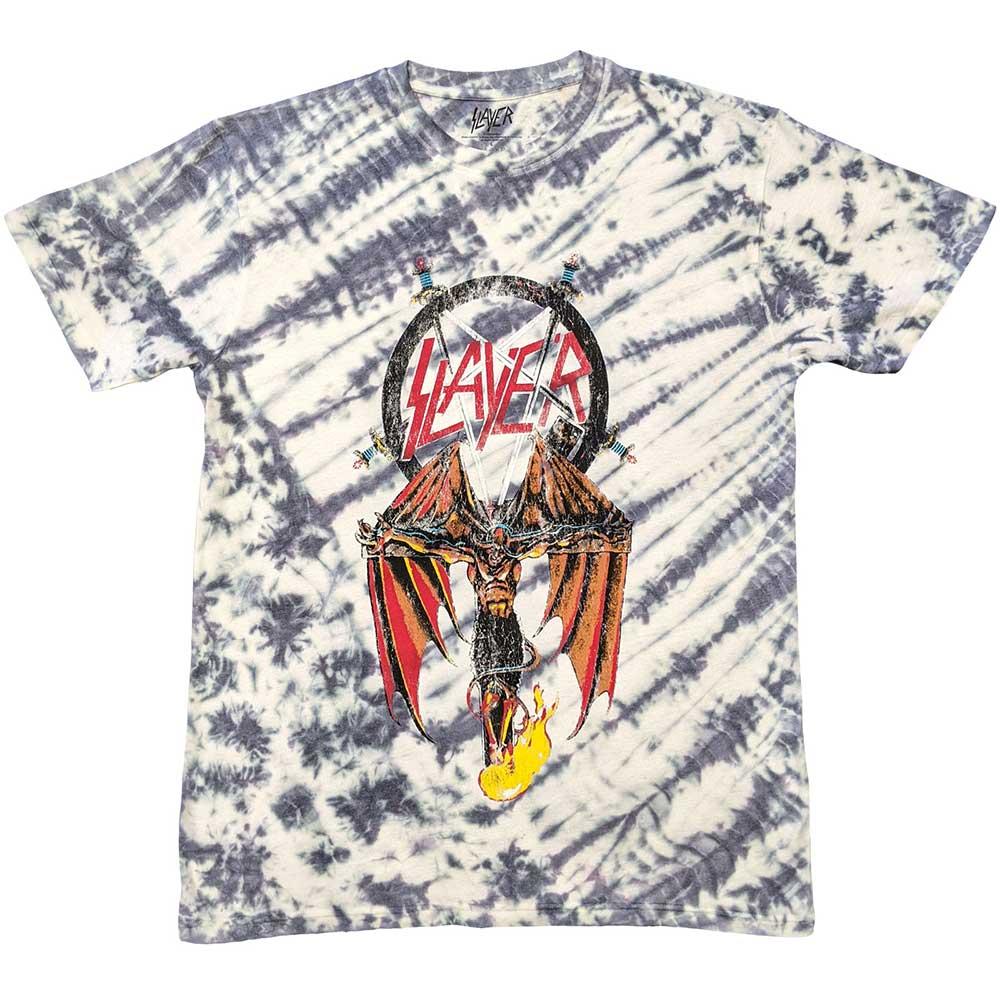 White - Front - Slayer Unisex Adult Winged Crucifix T-Shirt
