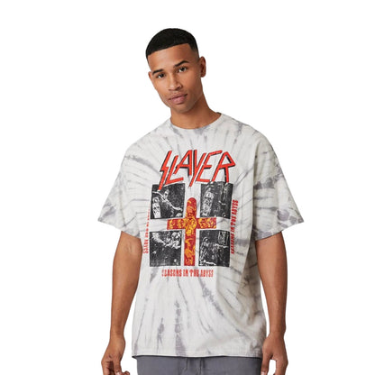 White - Back - Slayer Unisex Adult Quad Seasons T-Shirt