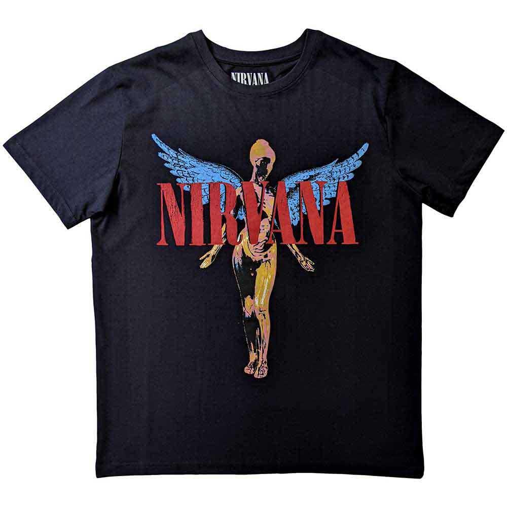 Black - Front - Nirvana Childrens-Kids Angelic T-Shirt