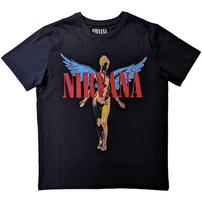 Black - Front - Nirvana Childrens-Kids Angelic T-Shirt