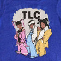 Blue - Back - TLC Unisex Adult Cartoon Dip Dye Crop Top