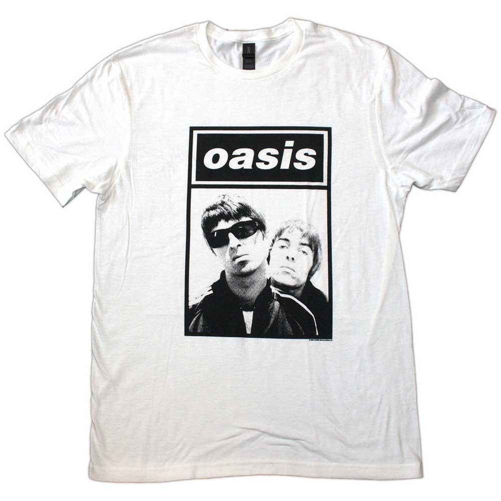 White - Front - Oasis Unisex Adult Noel & Liam Boxed Photograph T-Shirt