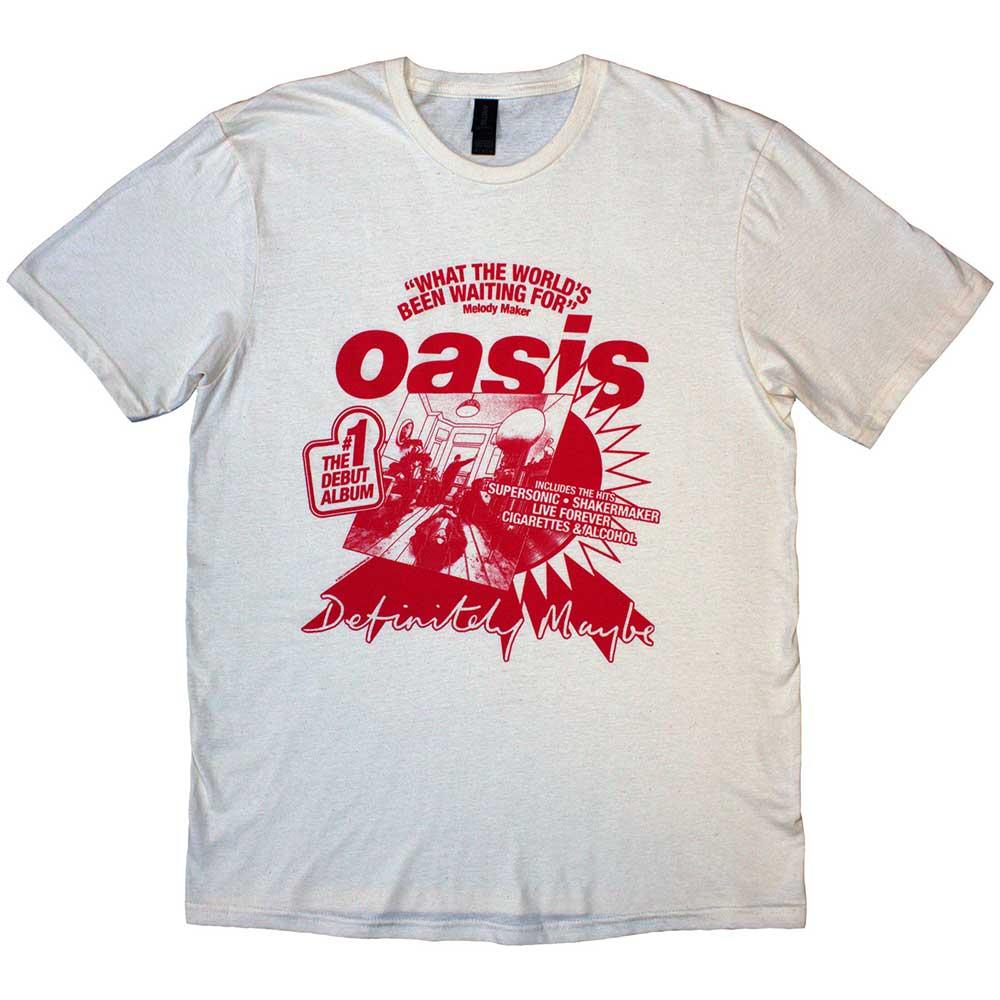 Natural - Front - Oasis Unisex Adult What The World´s Been Waiting For T-Shirt