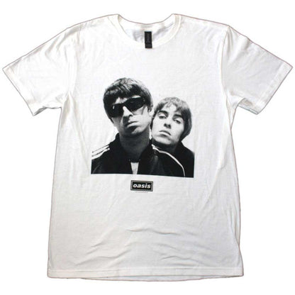 White - Front - Oasis Unisex Adult Noel & Liam Photograph Square T-Shirt