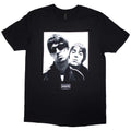 Black - Front - Oasis Unisex Adult Noel & Liam Photograph Square T-Shirt