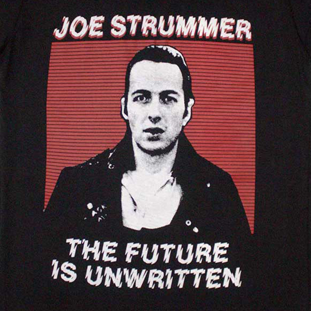 Black - Back - Joe Strummer Unisex Adult The Future Is Unwritten T-Shirt