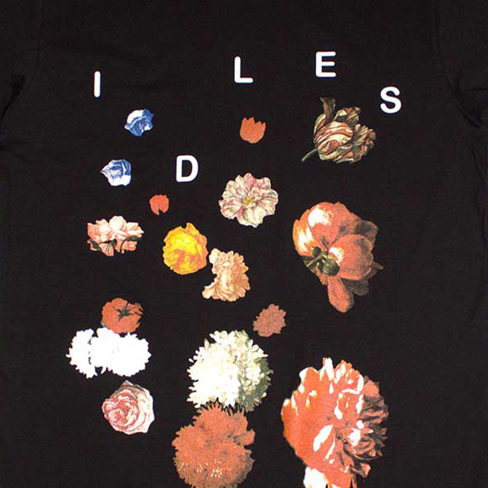 Black - Back - Idles Unisex Adult Flowers T-Shirt