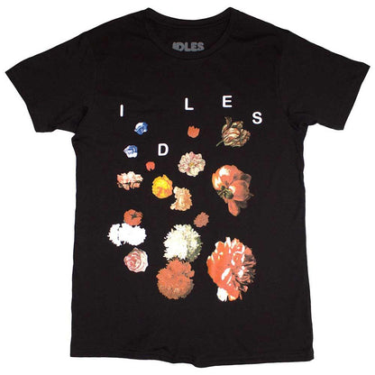 Black - Front - Idles Unisex Adult Flowers T-Shirt