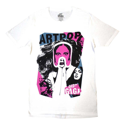 White - Front - Lady Gaga Unisex Adult Artpop Collage T-Shirt
