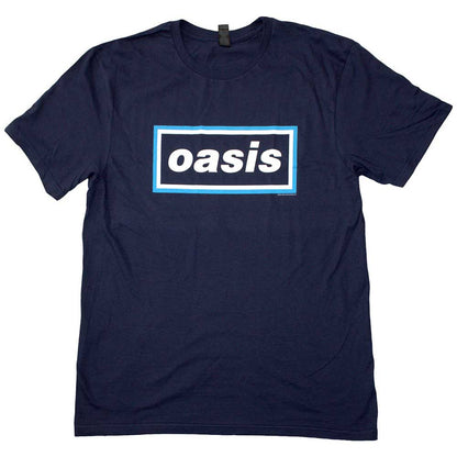 Navy Blue - Front - Oasis Unisex Adult Maine Road Event Logo T-Shirt