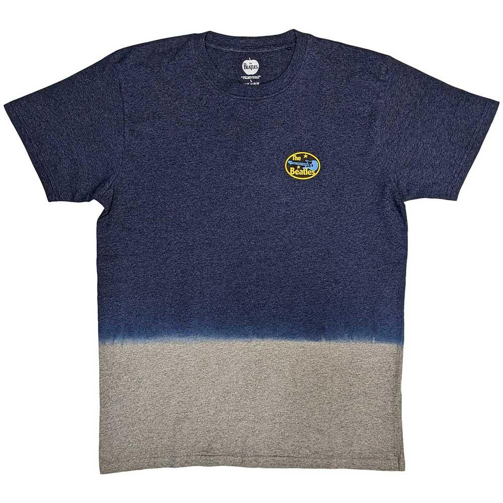 Navy Blue - Front - The Beatles Unisex Adult Wash Collection Oval Logo T-Shirt