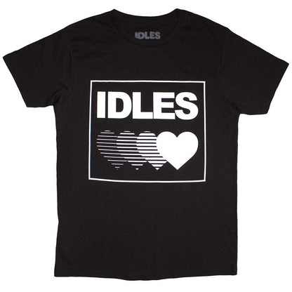 Black - Front - Idles Unisex Adult Gradient Heart T-Shirt
