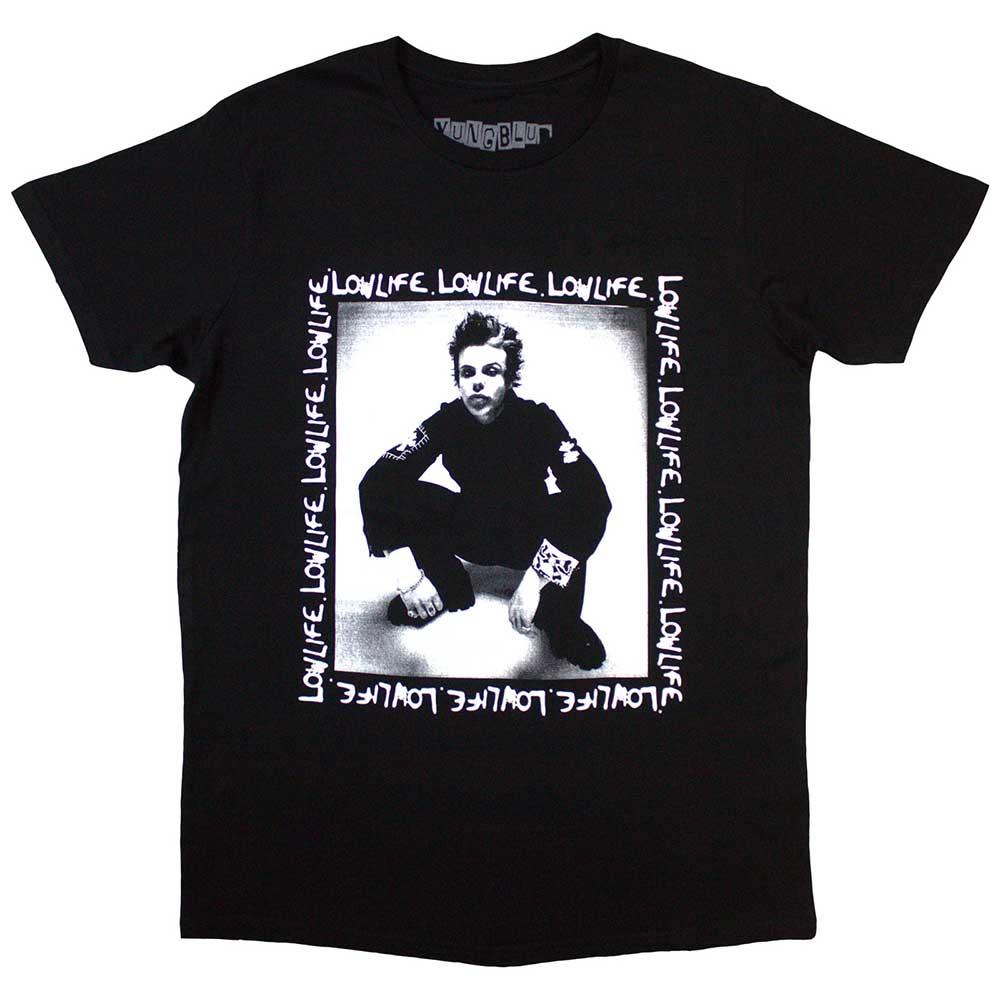 Black-White - Front - Yungblud Unisex Adult Low Life T-Shirt