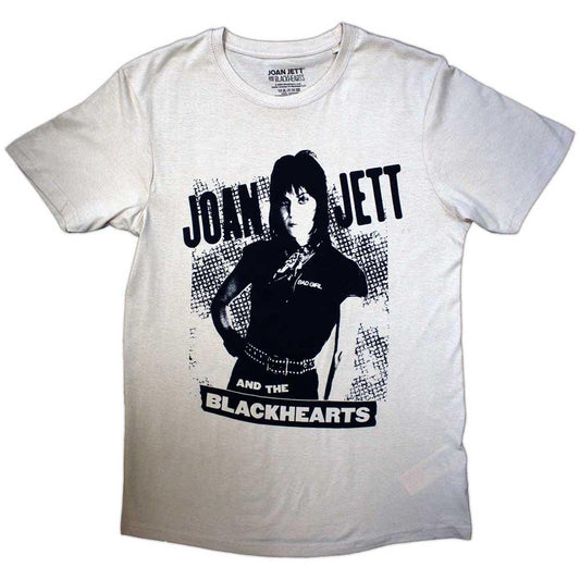 Sand - Front - Joan Jett & The Black Hearts Unisex Adult Crosshatch T-Shirt
