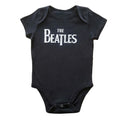 Black - Front - The Beatles Baby Drop T Logo Babygrow