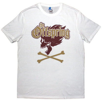 White - Front - The Offspring Unisex Adult Screaming Skull T-Shirt