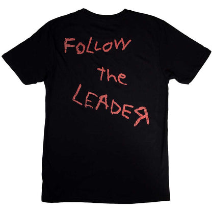 Black - Back - Korn Unisex Adult Follow The Leader Hopscotch Back Print T-Shirt