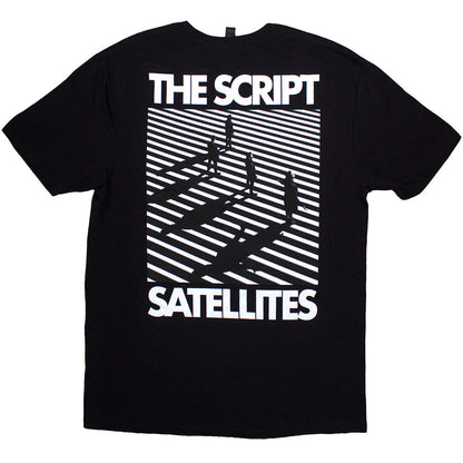 Black - Back - The Script Unisex Adult Satellites Logo T-Shirt