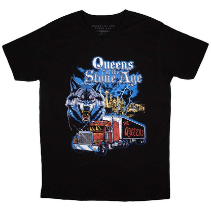 Black - Front - Queens Of The Stone Age Unisex Adult Wold Skyline T-Shirt