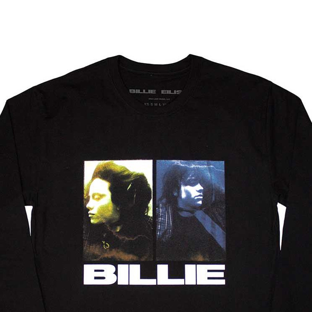 Black - Back - Billie Eilish Unisex Adult Underwater Long-Sleeved T-Shirt
