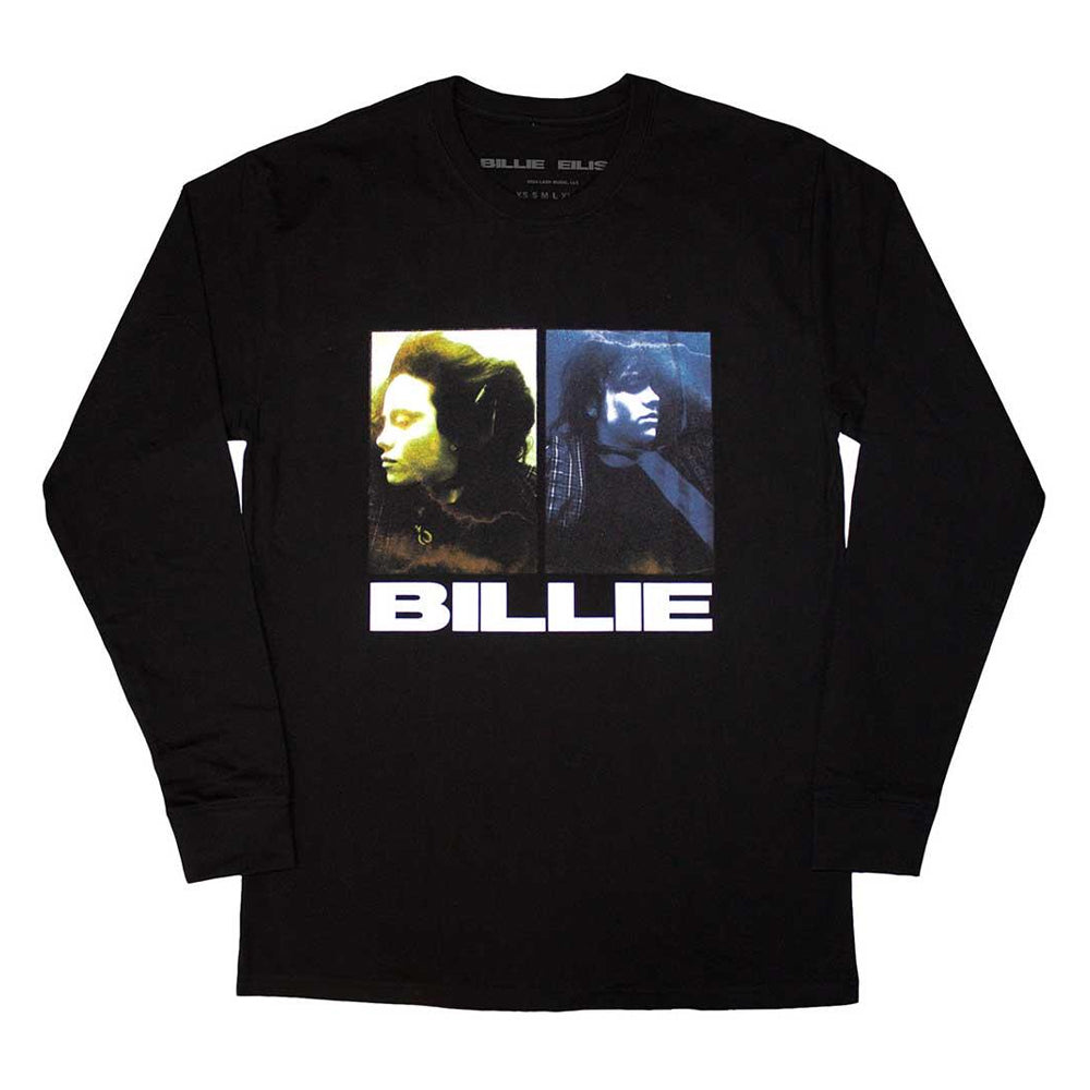 Black - Front - Billie Eilish Unisex Adult Underwater Long-Sleeved T-Shirt