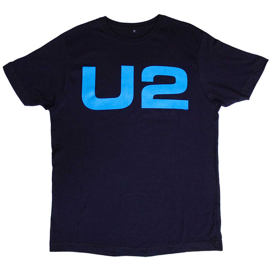 Navy Blue - Front - U2 Unisex Adult Logo E+I 2018 Tour Dates Back Print T-Shirt