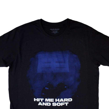 Black - Back - Billie Eilish Unisex Adult Hit Me Hard And Soft Blue Lines T-Shirt