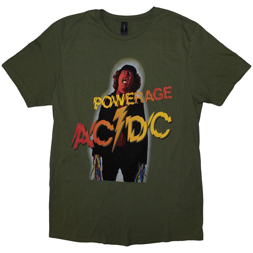 Khaki Green - Front - AC-DC Unisex Adult Powerage T-Shirt