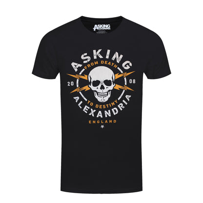 Black - Front - Asking Alexandria Unisex Adult Danger T-Shirt