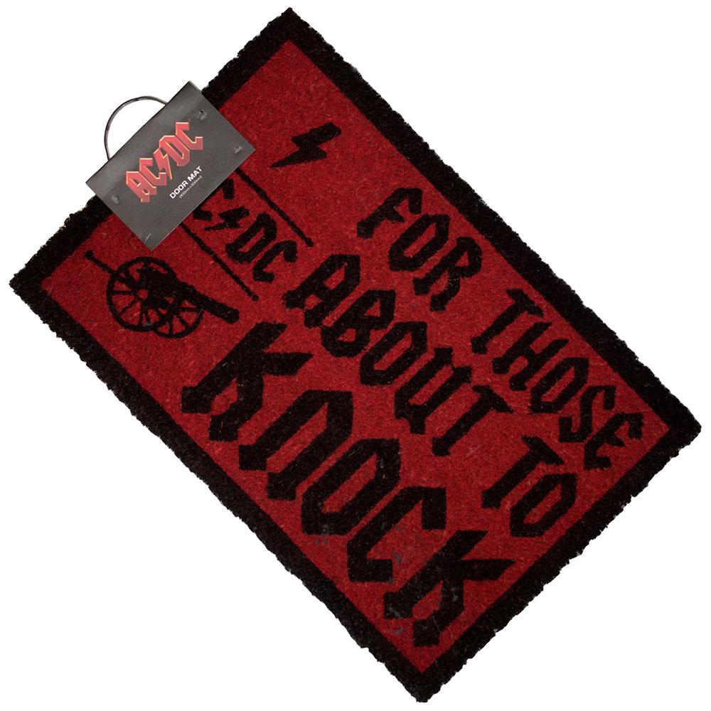 Red-Black - Back - AC-DC For Those About To Knock Door Mat