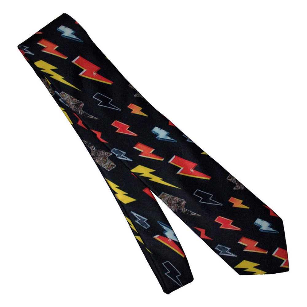 Black-Multicoloured - Back - AC-DC Unisex Adult Lightning Bolt Tie