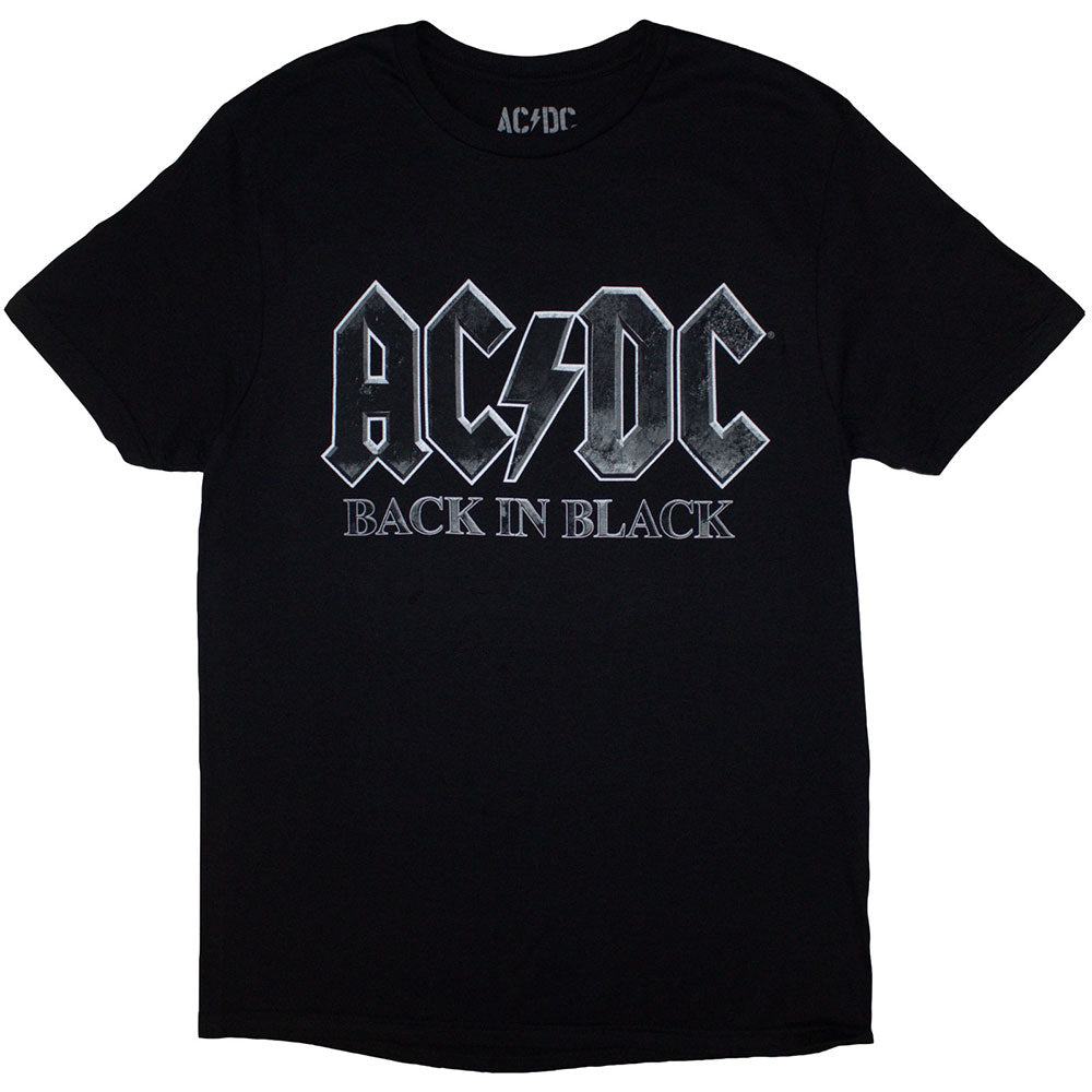 Black - Front - AC-DC Unisex Adult Back In Black PWR-UP EU Tour ´24 Back Print T-Shirt