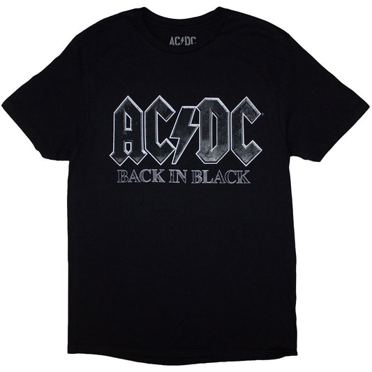 Black - Front - AC-DC Unisex Adult Back In Black PWR-UP EU Tour ´24 Back Print T-Shirt