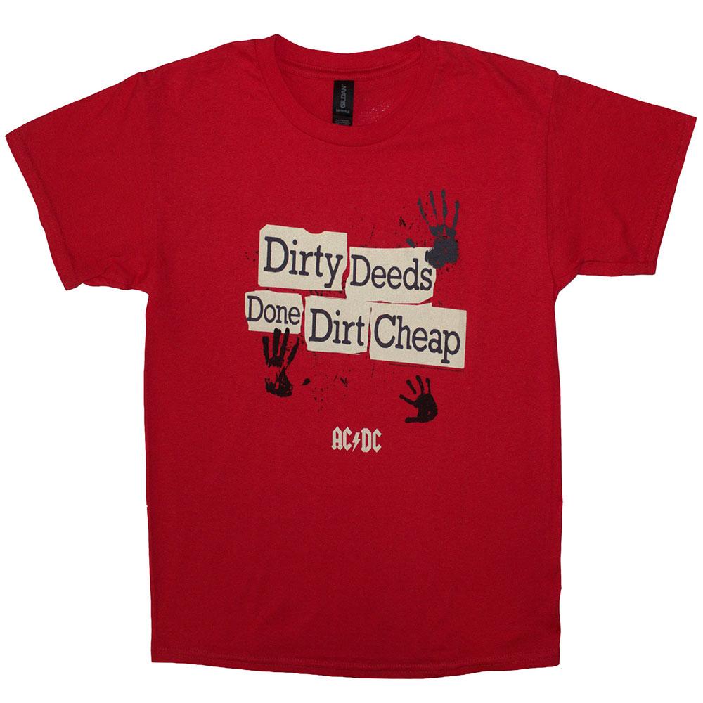 Red - Front - AC-DC Childrens-Kids Dirty Deeds Done Dirt Cheap T-Shirt