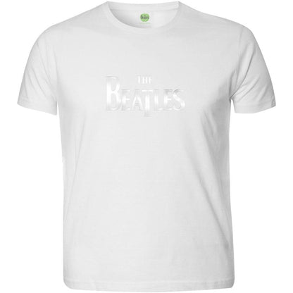 White - Front - The Beatles Unisex Adult Drop T Logo T-Shirt