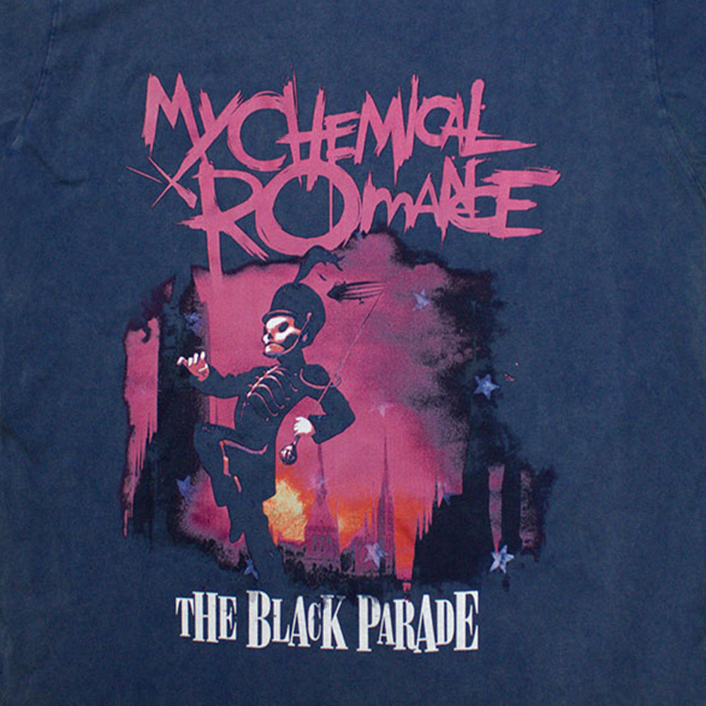 Blue Wash - Back - My Chemical Romance Unisex Adult March Washed T-Shirt