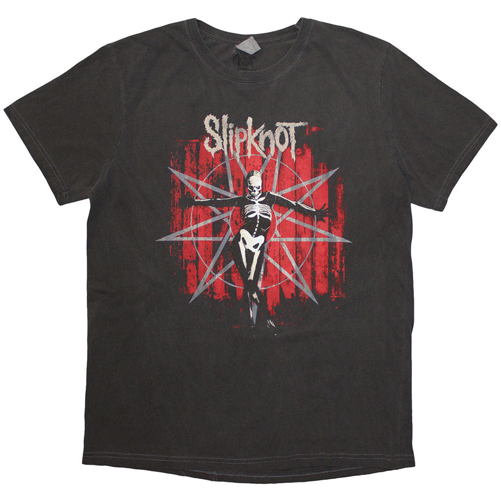 Black - Front - Slipknot Unisex Adult The Gray Chapter Star Back Print Washed T-Shirt
