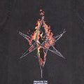 Grey - Back - Bring Me The Horizon Unisex Adult Flame Hex & Text Logo Washed T-Shirt