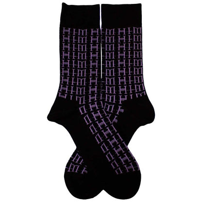 Black - Back - Him Unisex Adult Repeat Logo Ankle Socks