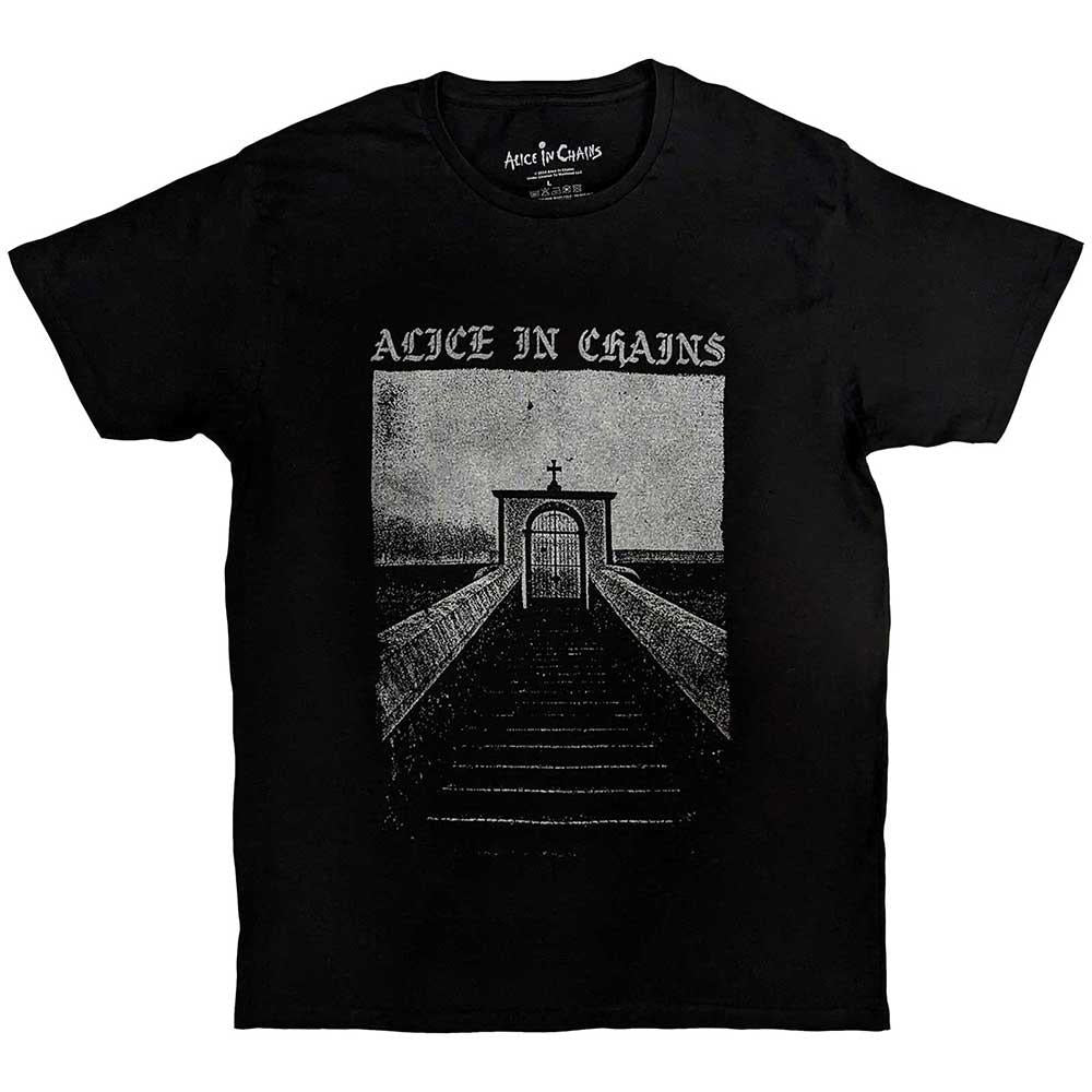 Black - Front - Alice In Chains Unisex Adult Stairway T-Shirt