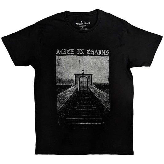 Black - Front - Alice In Chains Unisex Adult Stairway T-Shirt