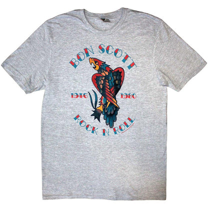 Grey - Front - Bon Scott Unisex Adult Rock N Roll T-Shirt