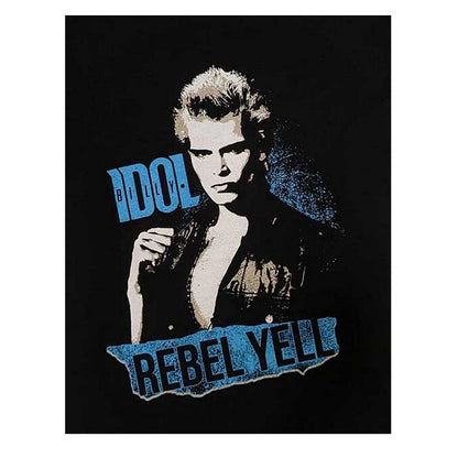 Black - Back - Billy Idol Unisex Adult Rebel Yell T-Shirt
