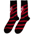 Black-Red - Back - The Rolling Stones Unisex Adult Stripe Socks