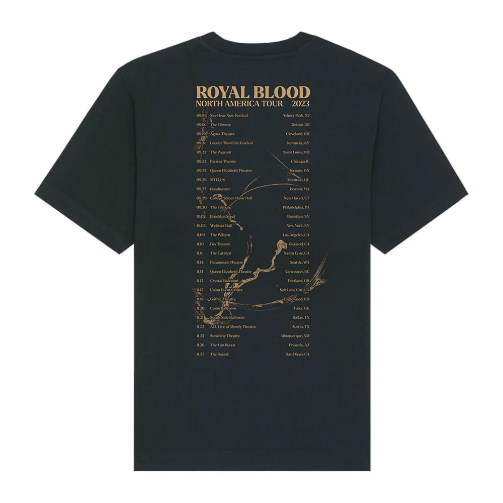 Black - Back - Royal Blood Unisex Adult Entangled Logo T-Shirt