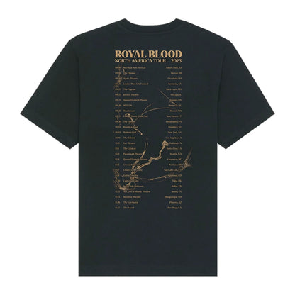 Black - Back - Royal Blood Unisex Adult Entangled Logo T-Shirt
