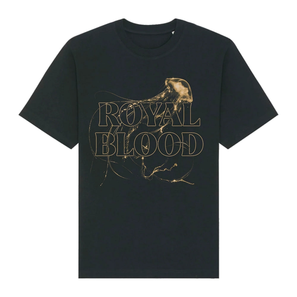 Black - Front - Royal Blood Unisex Adult Entangled Logo T-Shirt