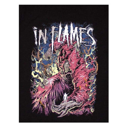 Black - Back - In Flames Unisex Adult Nothing But Pain T-Shirt