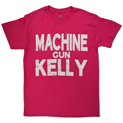 Pink - Front - Machine Gun Kelly Unisex Adult Embers Logo T-Shirt